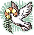 Dove of peace with Olive Branch